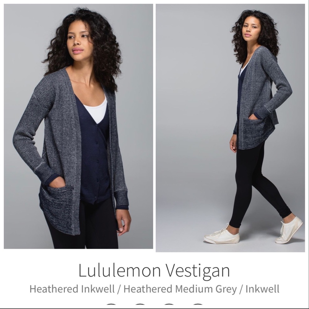 Lululemon vestigan cardigan sweater vest inkwell